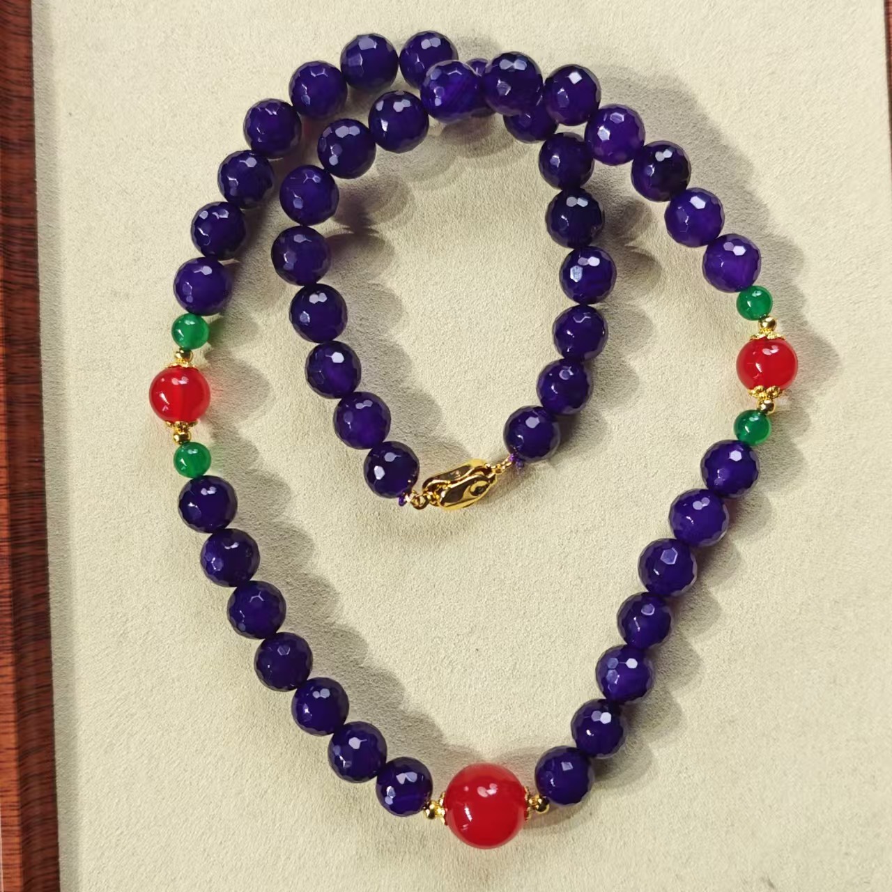 盛世典藏 优选级原矿原子原切紫杉醇加血玉红景天项链G30