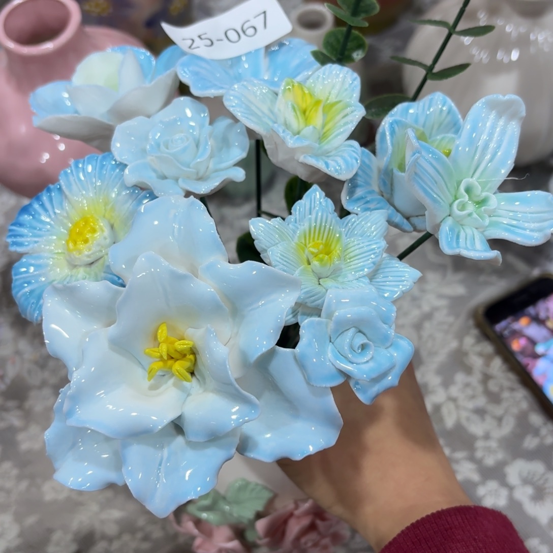 陶瓷花，拍满20发货，退款拉黑，2567