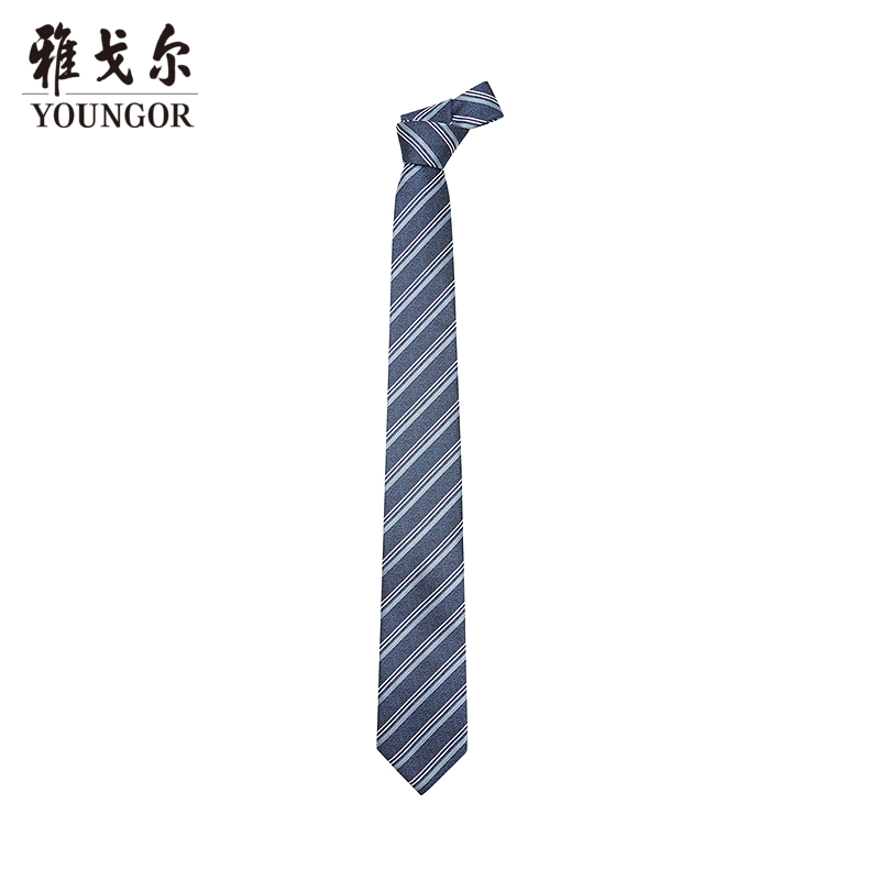 雅戈尔斜条纹商务领带蓝色VDPA729967HQQ