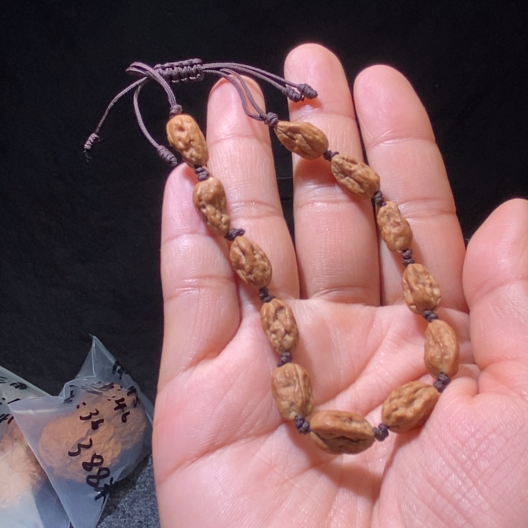 ****啡文玩核桃吊坠手串