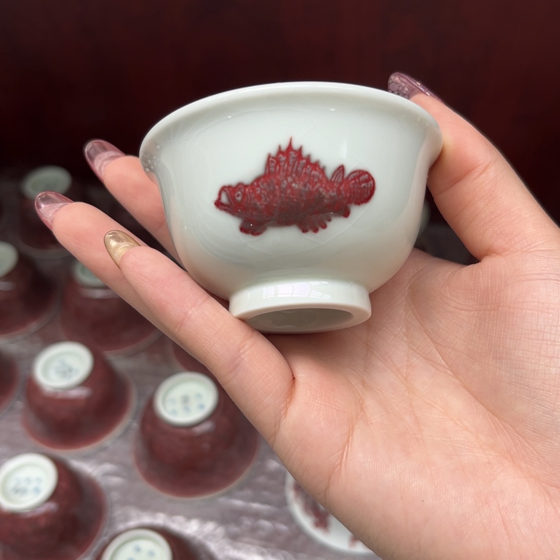 瓷片琥**薇景德镇毛仔柴窑主人杯