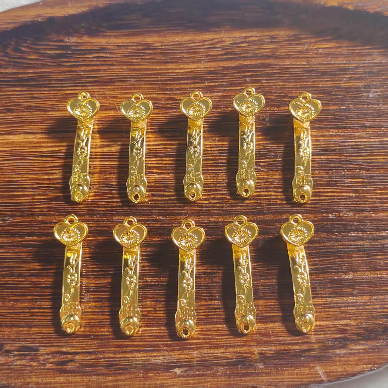 合金吊坠 时尚精美经典迷你吉祥如意黄色吊坠-(d975)