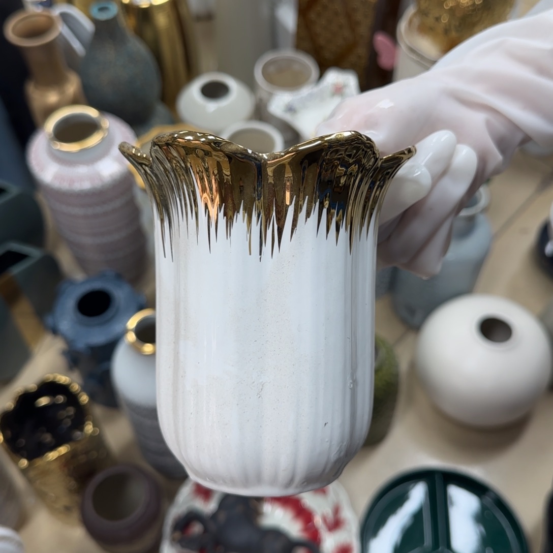 瓷片陶瓷工艺花瓶摆件