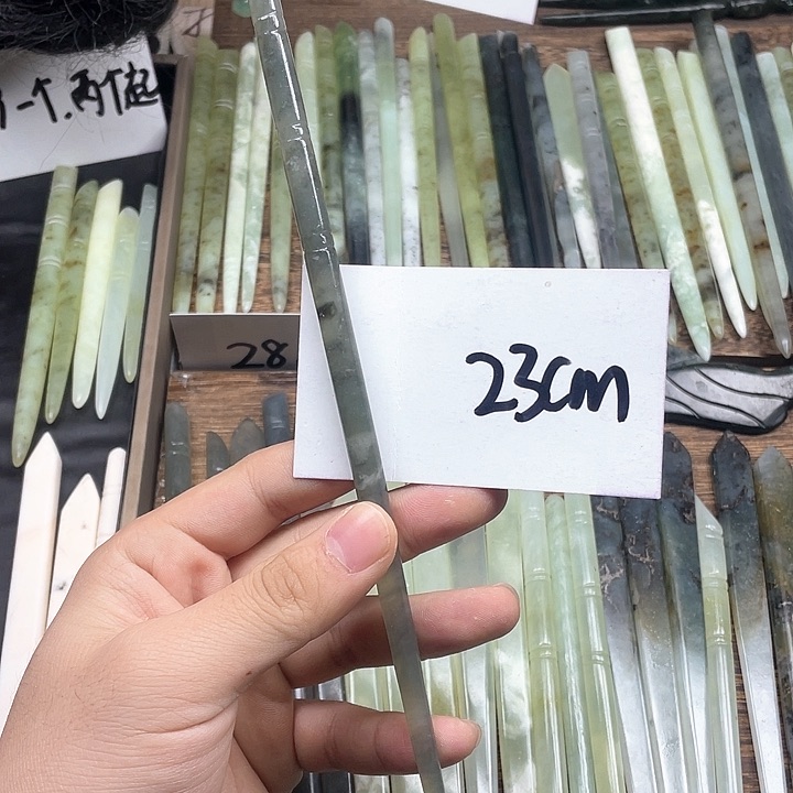 蛇纹石玉发饰合金