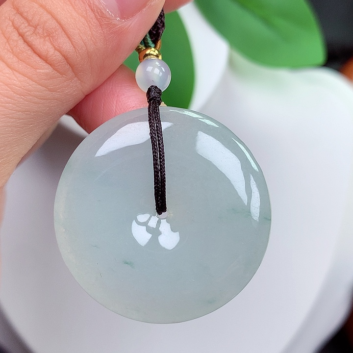 颈饰未镶嵌翡翠平安扣 34.2x6.5mm