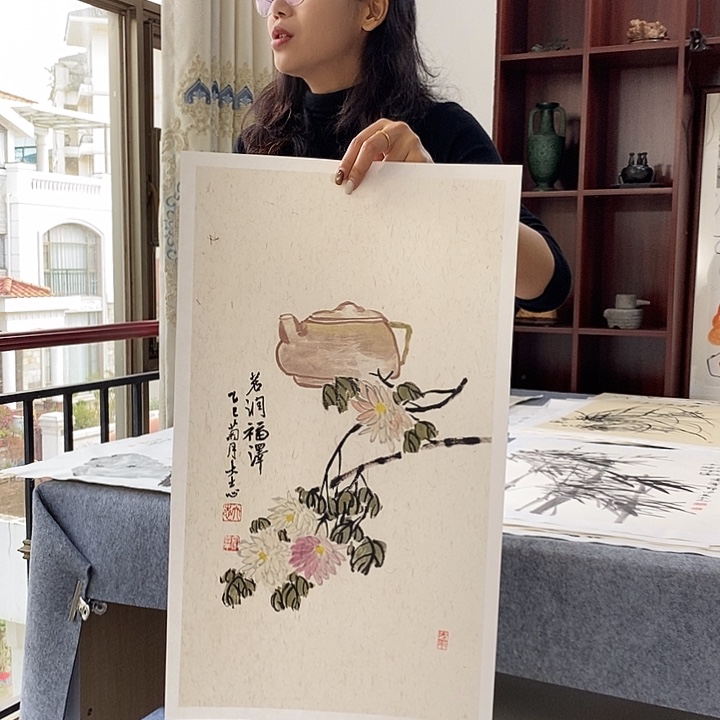 国画纯手绘国画写意作品32*55