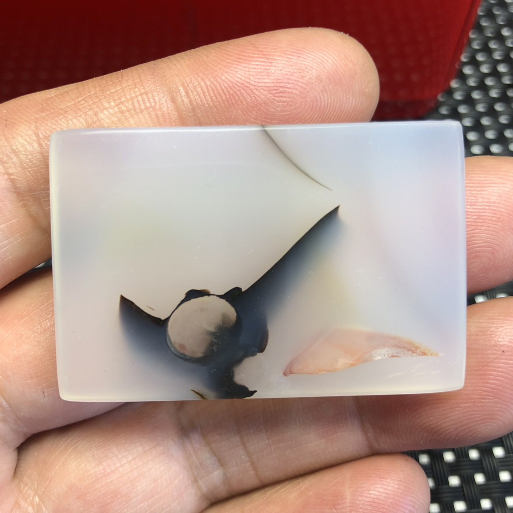 马达加斯加海洋玉髓天然象形喜上眉梢