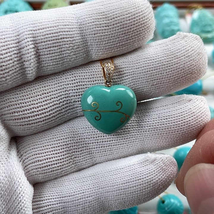 绿松石车挂未镶嵌