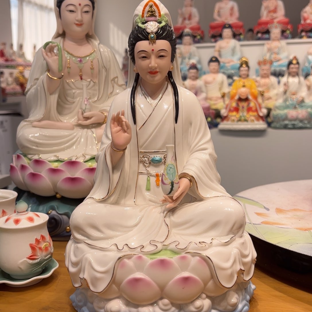 摆件瓷摆件观音12吋