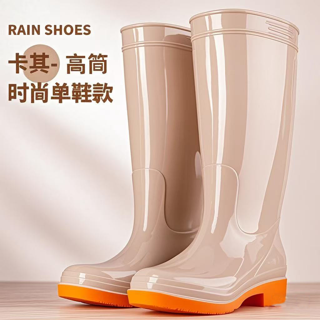 外贸女士成人雨鞋高筒中筒防水防滑胶鞋加棉厨房工作雨靴淘宝爆款