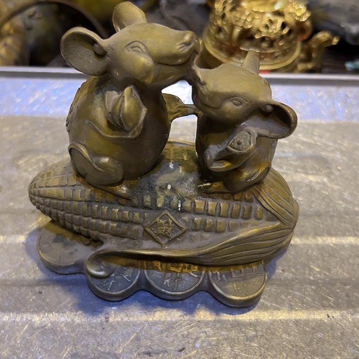 黄铜摆件，文房工艺品摆件