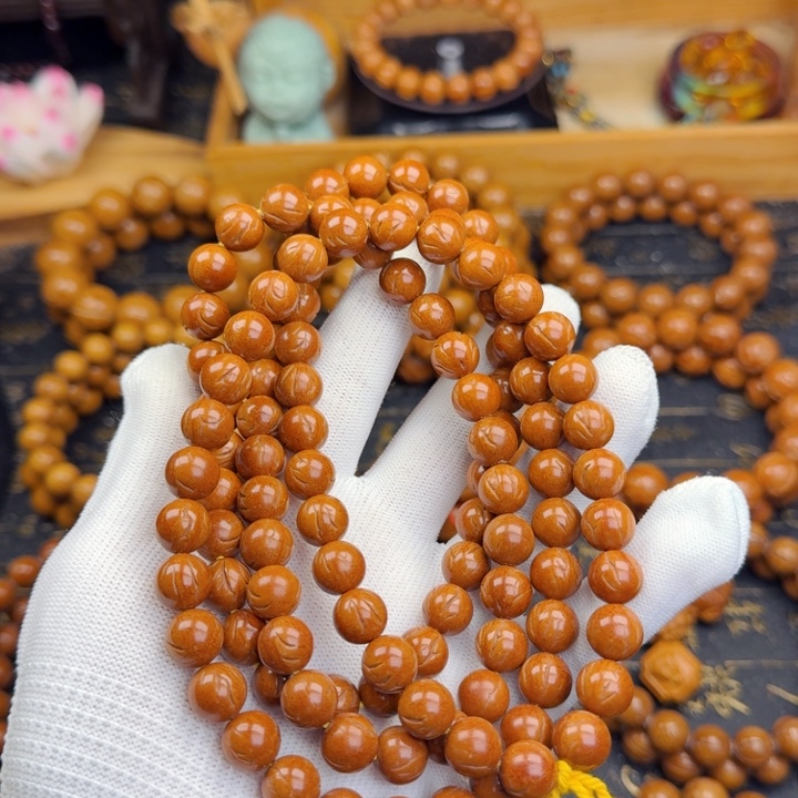 落***晖桃核手串10尺寸大挂