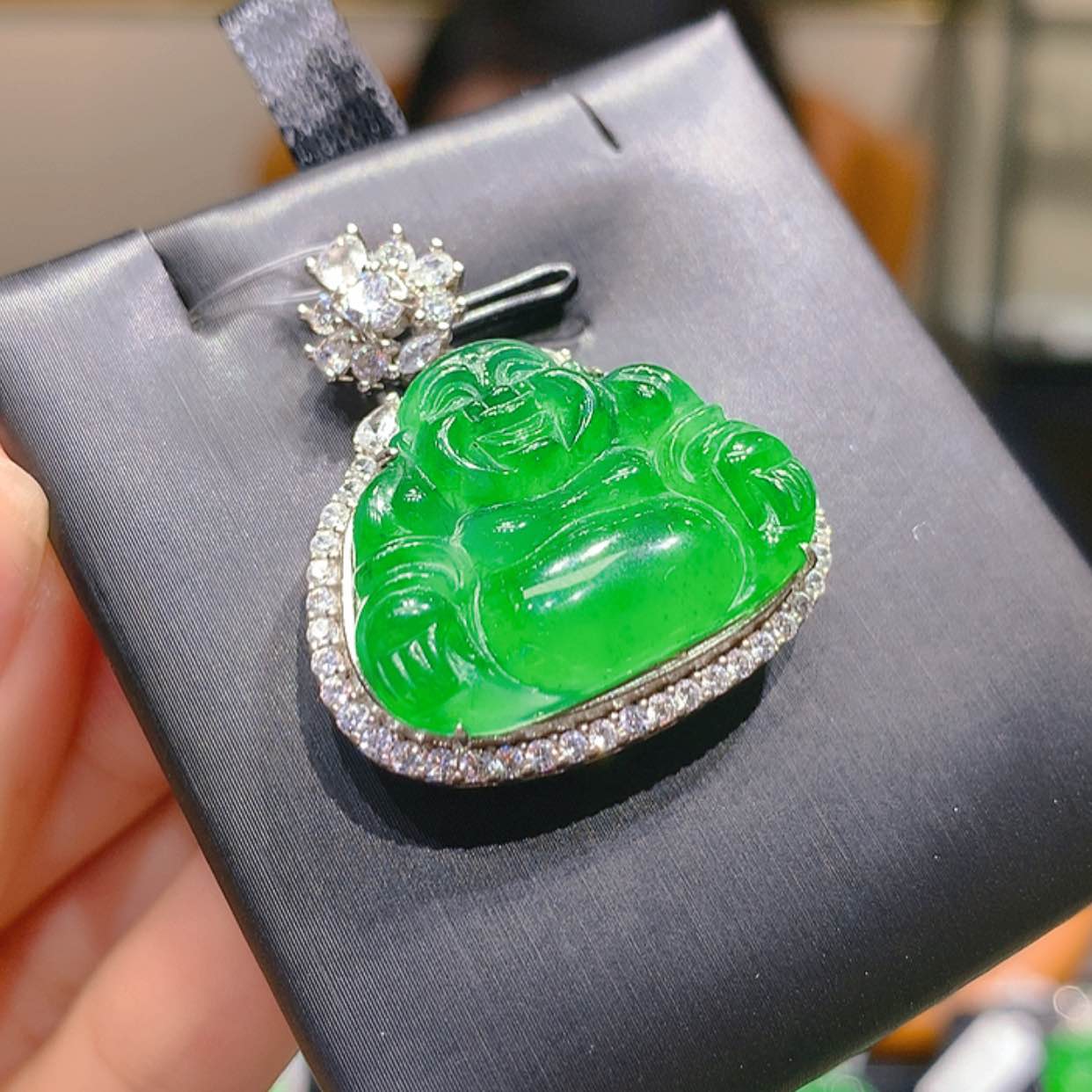 【闪购商品】翡翠颈饰银S925镶嵌5柒姐