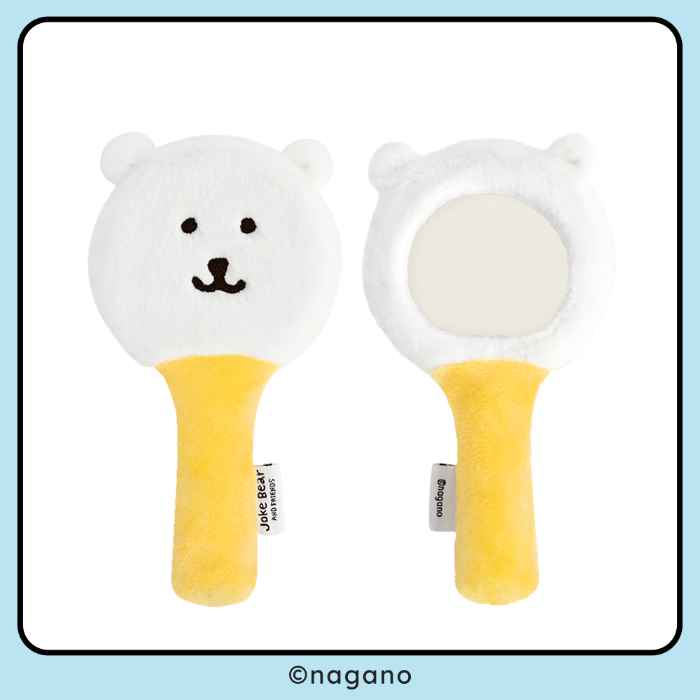 konikoni自嘲熊正版周边毛绒手持镜便携镜化妆镜携带可爱公仔镜子