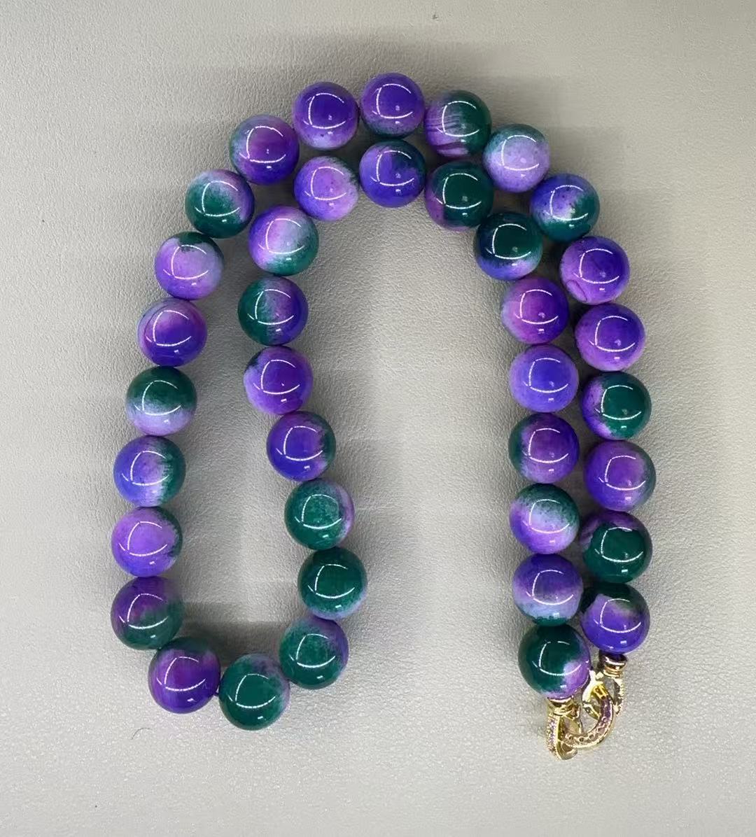 【孟总甄选】正品-万物百草丹高端紫绿青因子14mm项链