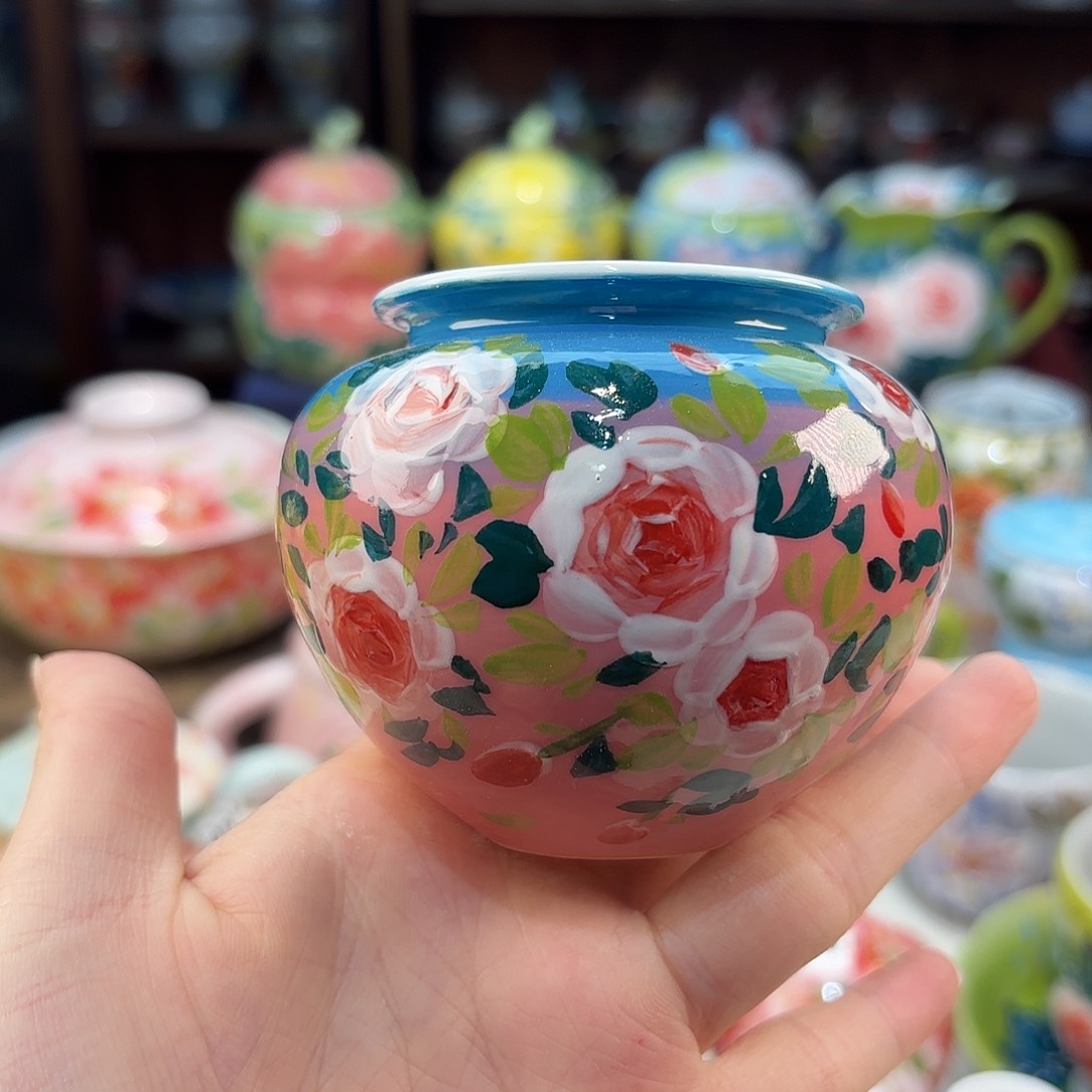 景德镇手绘高温釉下彩陶瓷茶具