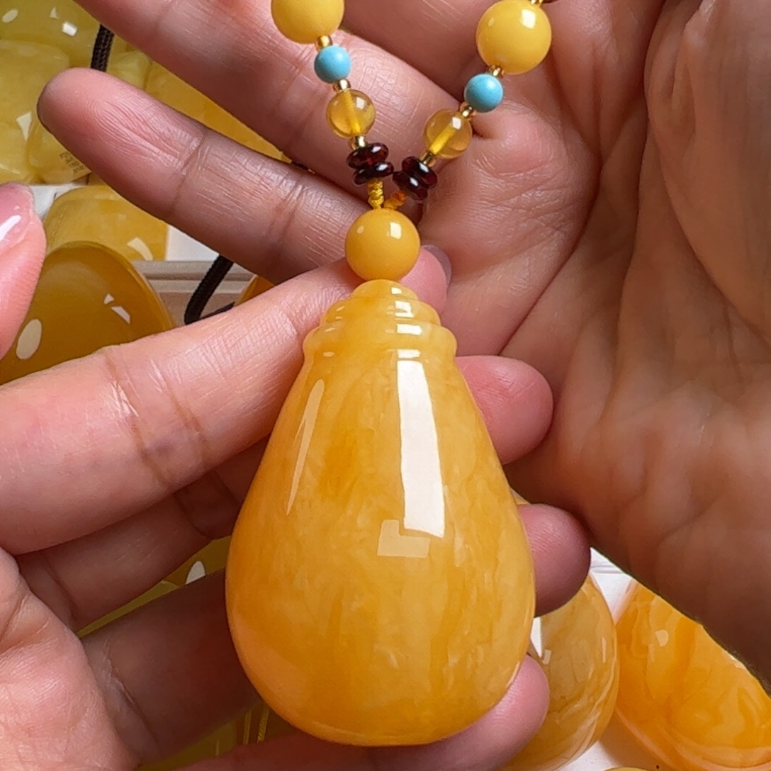 蜜蜡毛衣链未镶嵌无优化