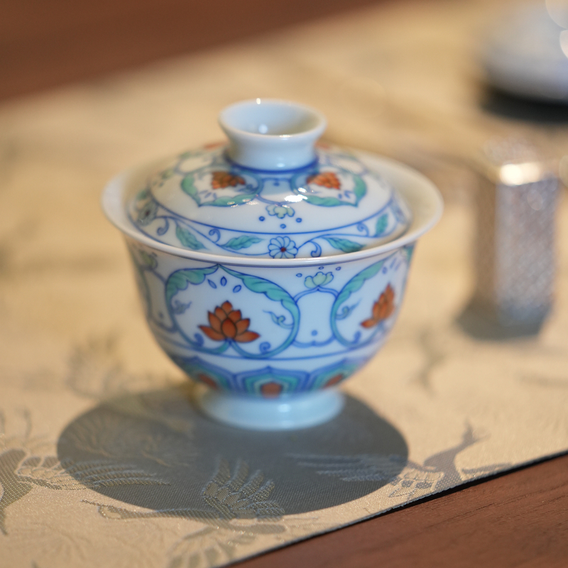 拾真堂如意莲圆融盖碗