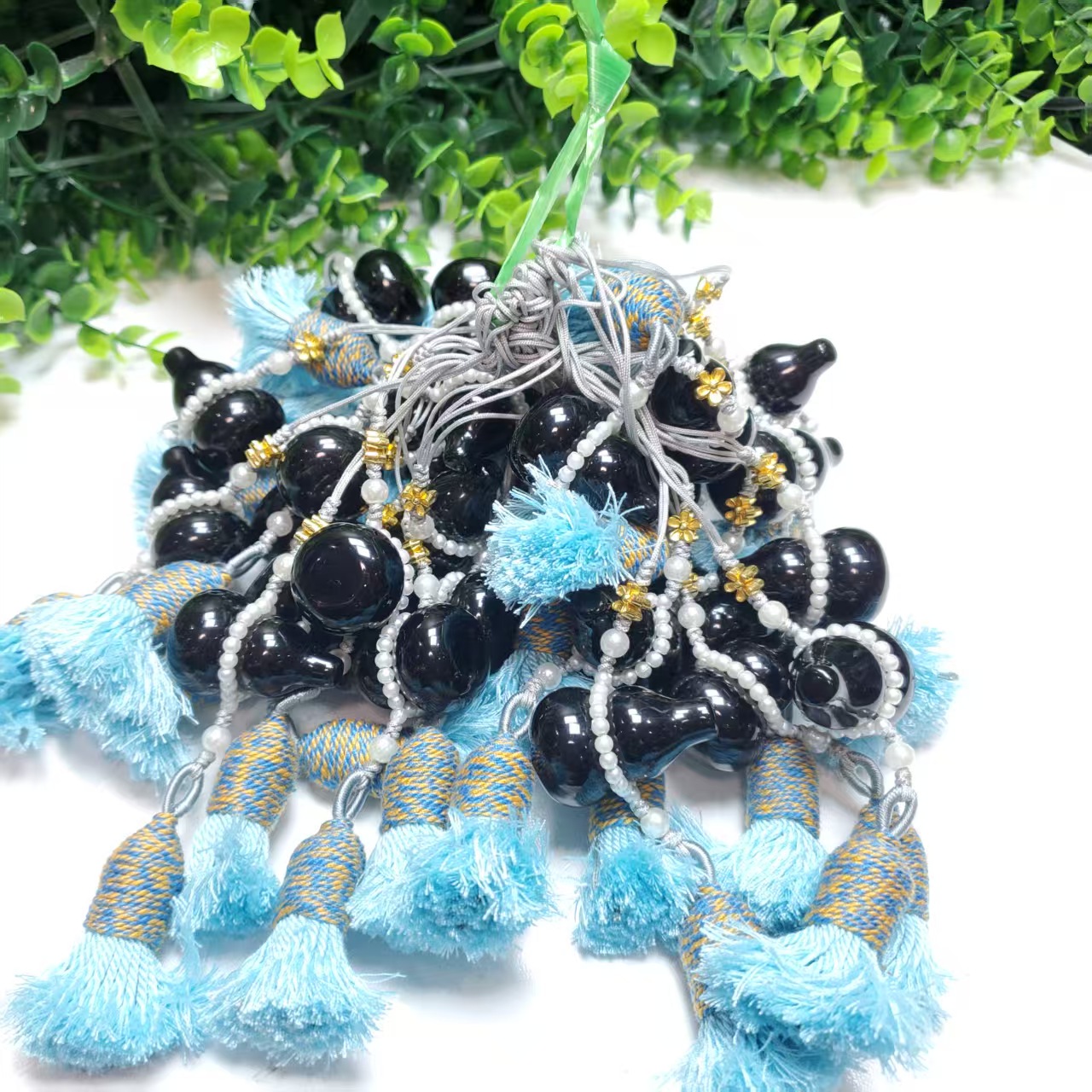 N494【赵小姐】时尚百搭黑曜石挂件多样式发其一