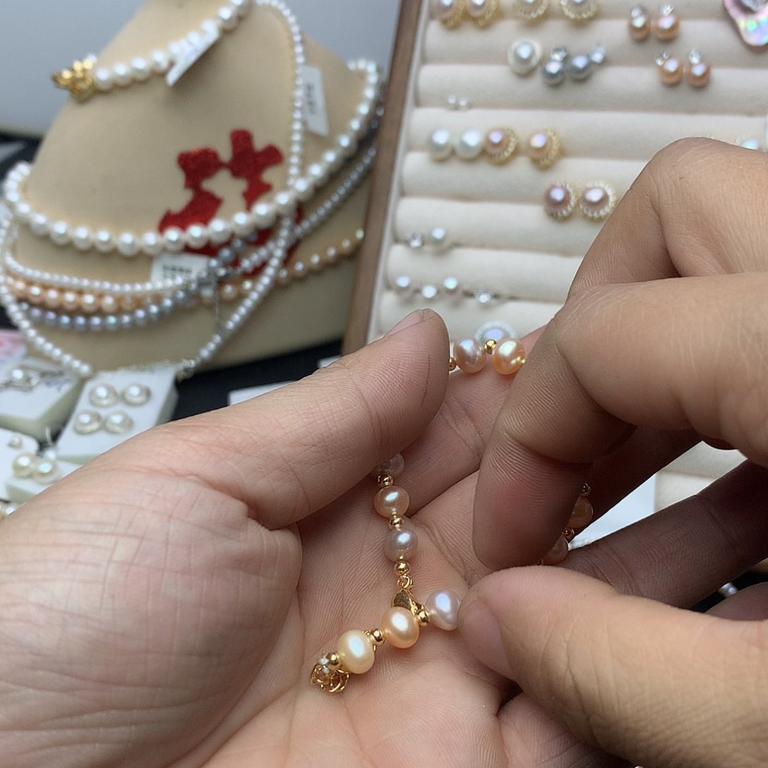 淡水珍珠6-7未镶嵌sl5手链