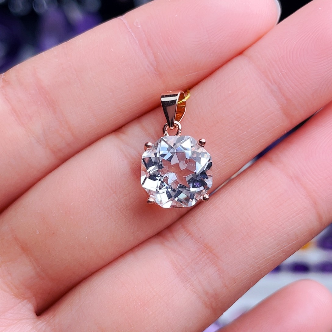 银S925镶嵌戒指水晶天然保真