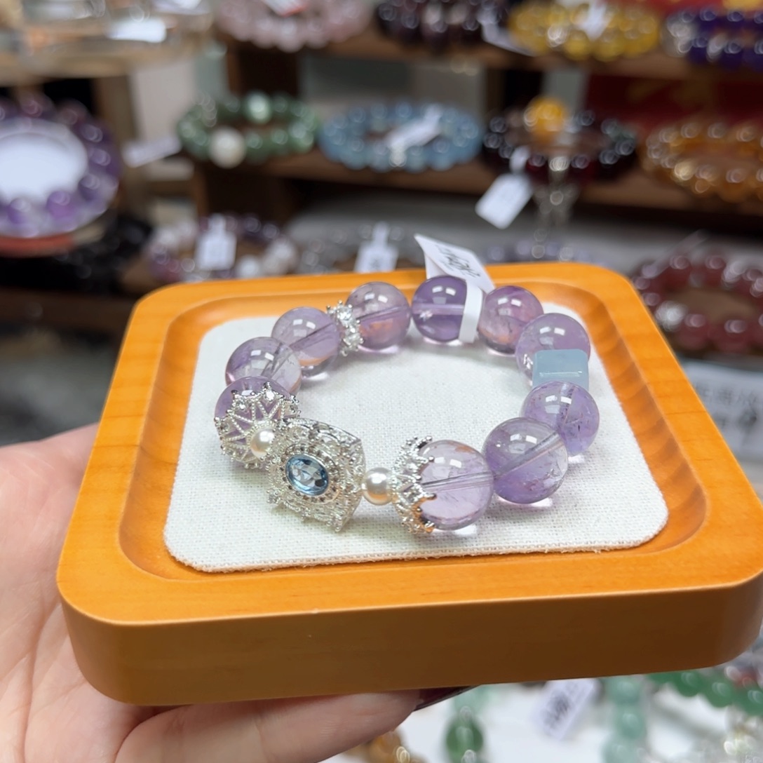 水晶手链未镶嵌设计款天然水晶默认微瑕