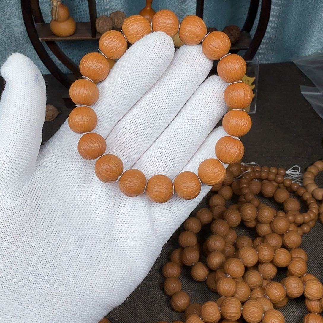 核桃手串/手链14.2聚宝盆三维同尺