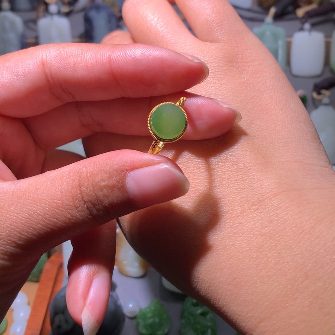 和田玉银S925镀金镶嵌颈饰