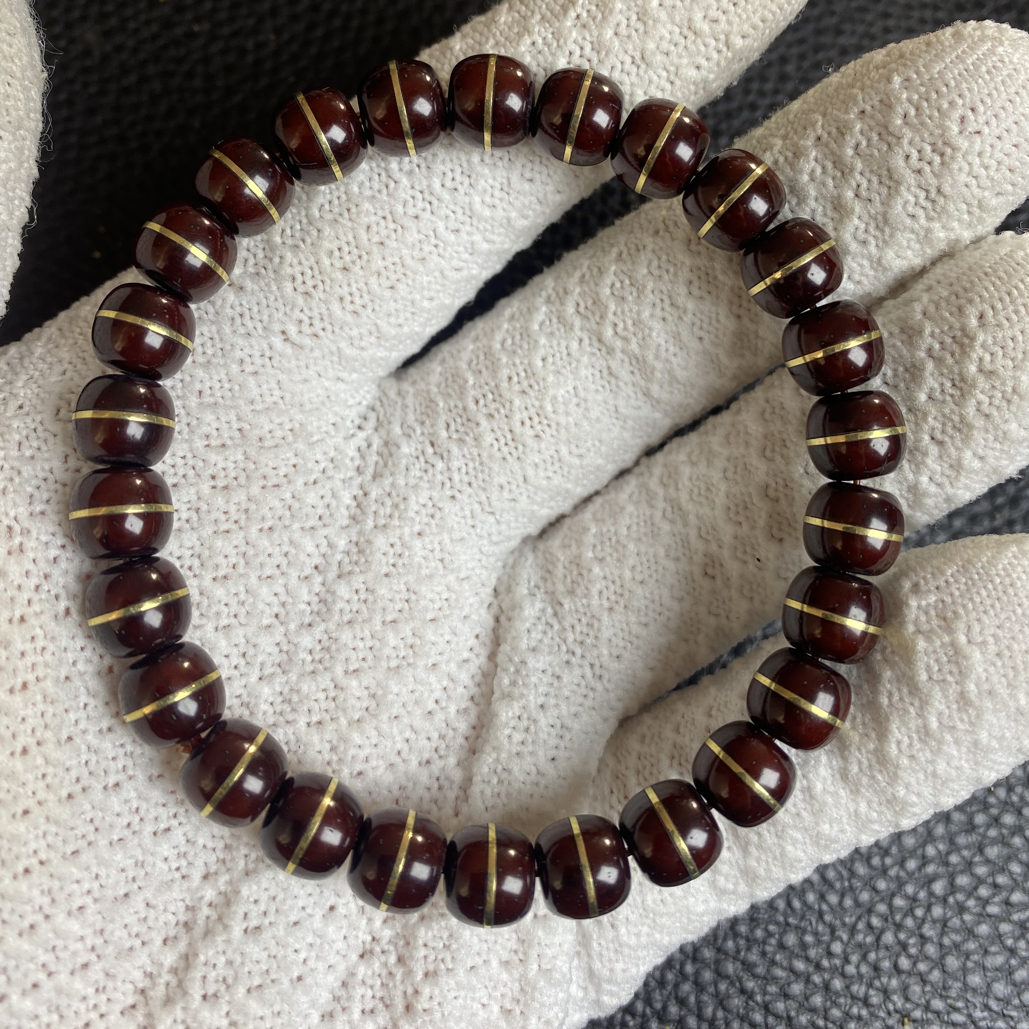 高品质毕业级紫金鼠菩提实心鼠手串金腰带卡9+ A635