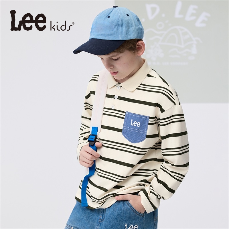 Leekids 2025长袖休闲风常规款针织衫春季童装大童秋季男女童