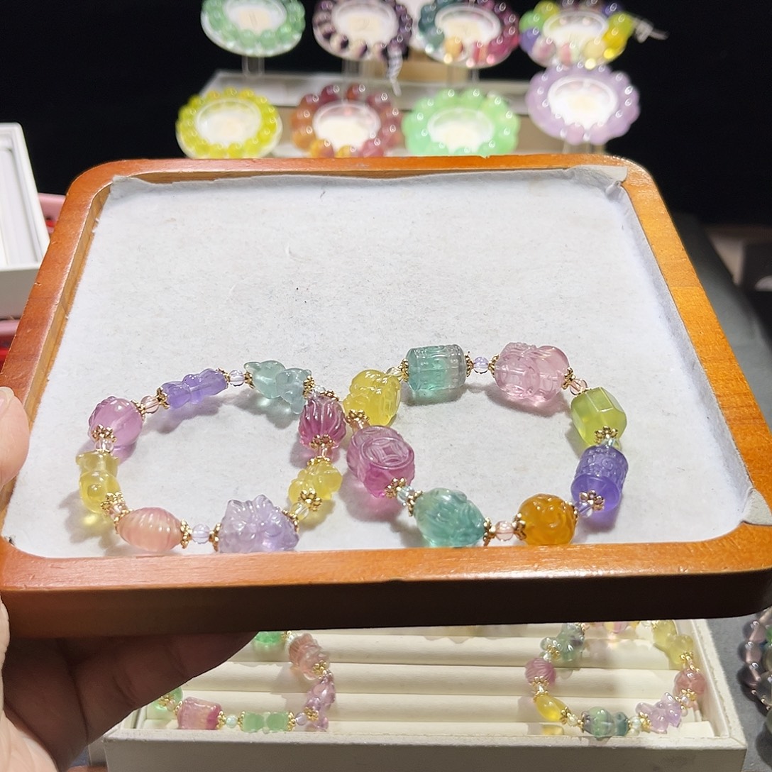 北***青未镶嵌手串萤石2条