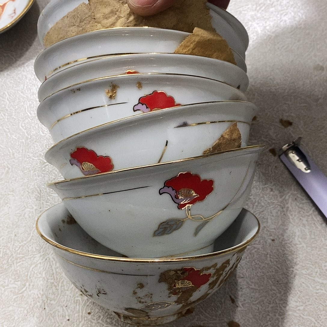 摆件陶景德镇陶瓷12.5公分8个