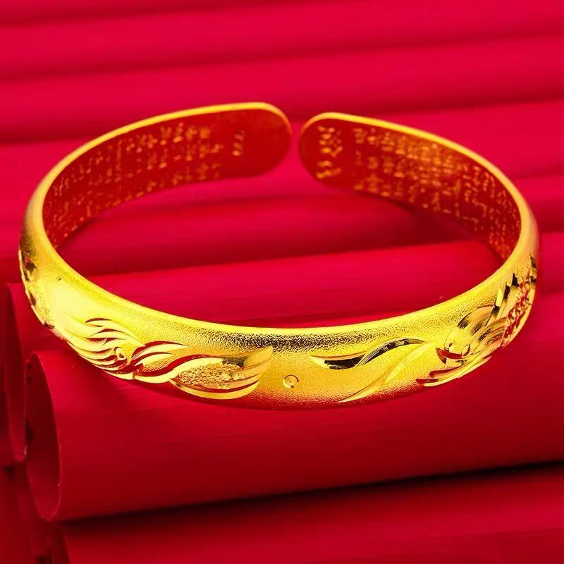【丫丫甄选】时尚国潮合金龙凤呈祥手镯【赠礼盒】sh90120
