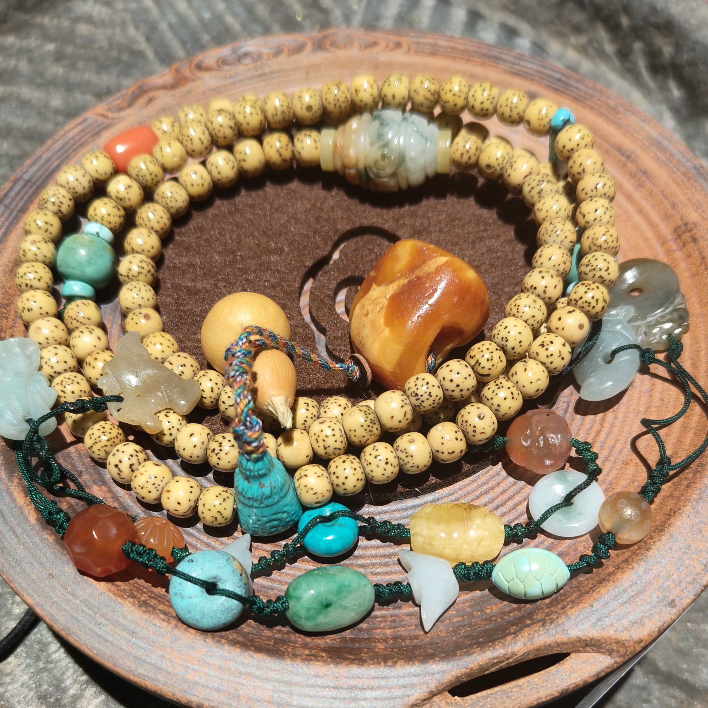 非金属木质吊坠 7m菩提多功能项链手串。