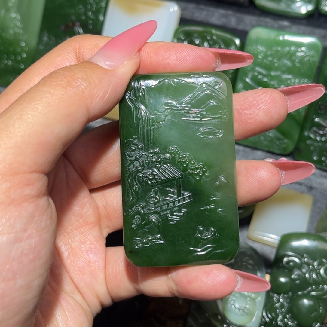 和田玉未镶嵌挂件