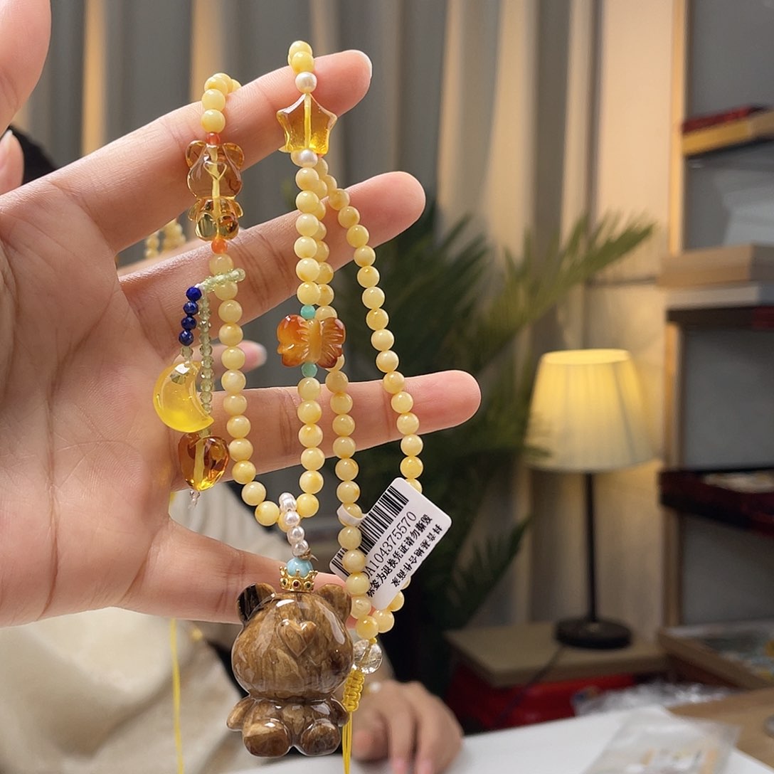 琥珀裸石未镶嵌蜜蜡吊坠