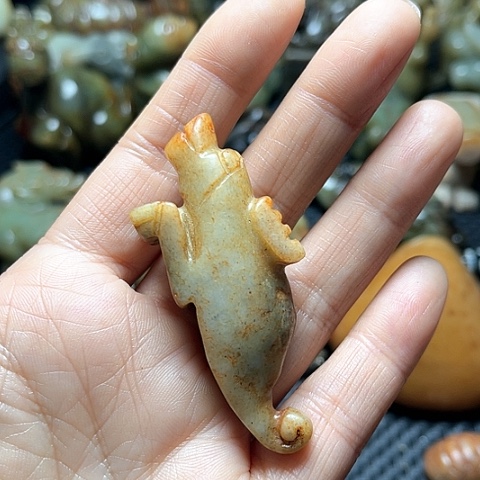 白玉菩提吊坠摆件