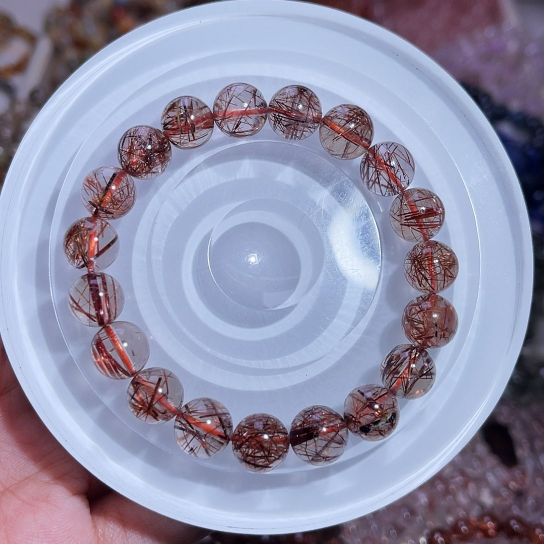 水晶手链未镶嵌红铜发10