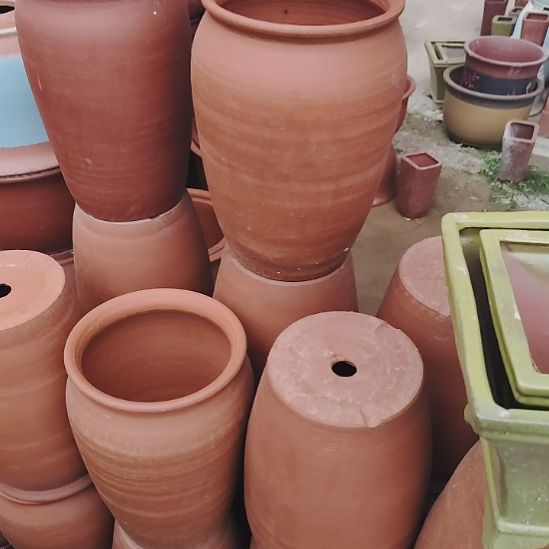 口18*28 瑕疵有裂两个素 陶罐