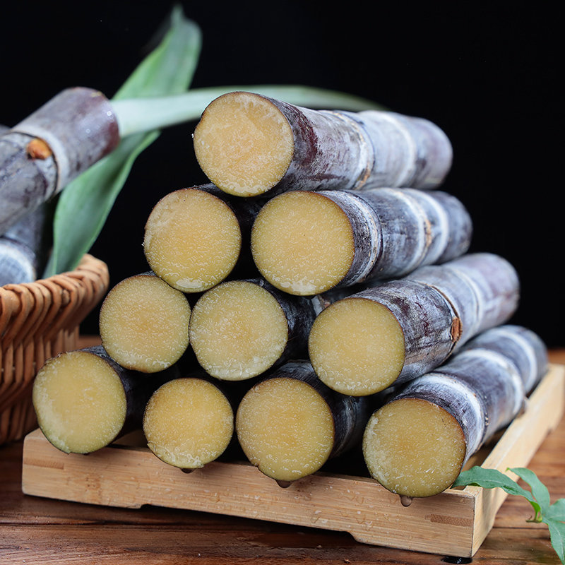 正宗广西黑皮甘蔗现砍现发新鲜水果净重3/5/9斤清甜多汁产地直发