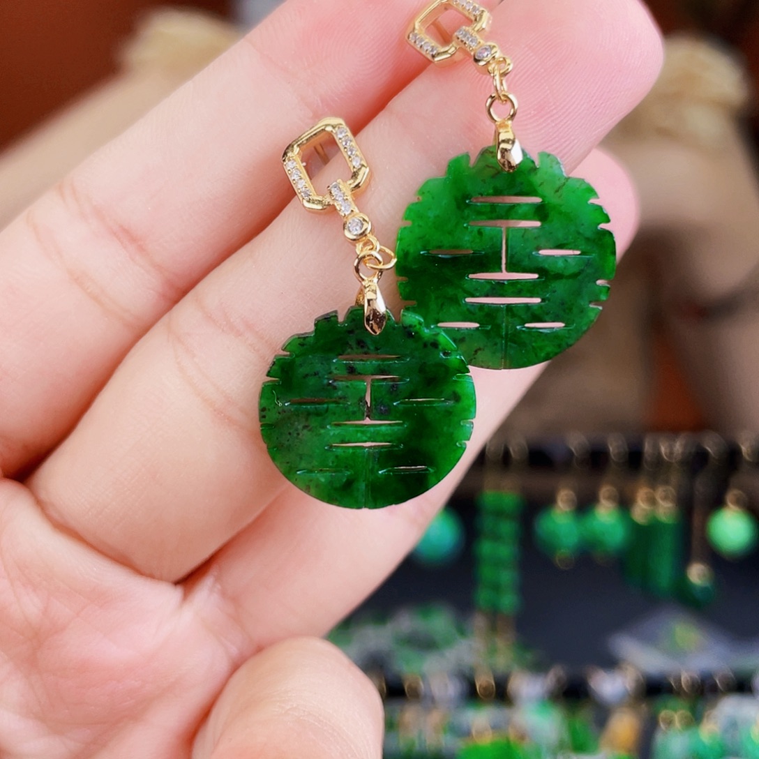 未镶嵌翡翠耳饰饰品