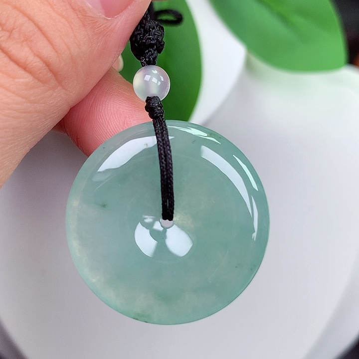 颈饰未镶嵌翡翠平安扣 28.7x5.2mm