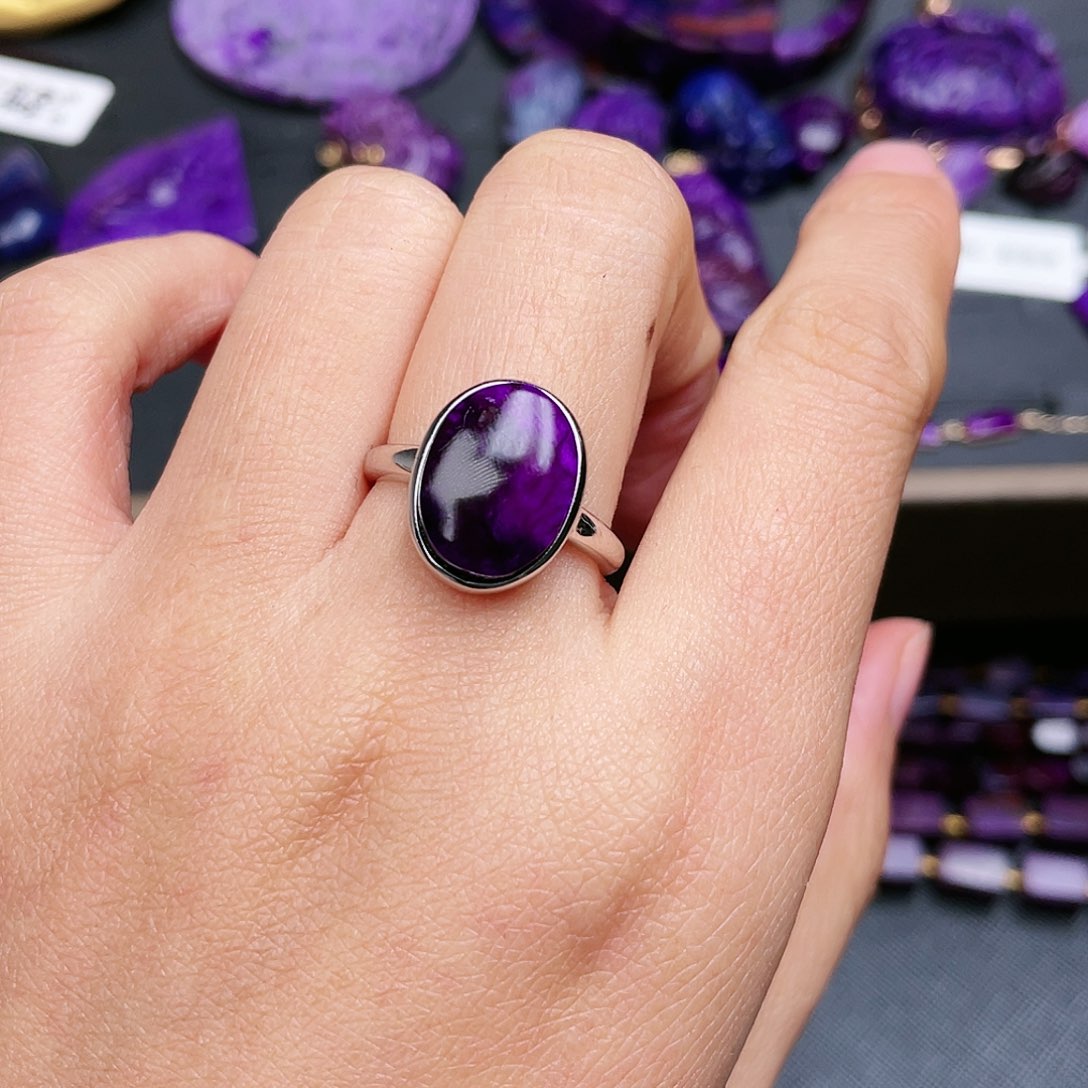 苏纪石（舒俱来）戒指银S925镶嵌