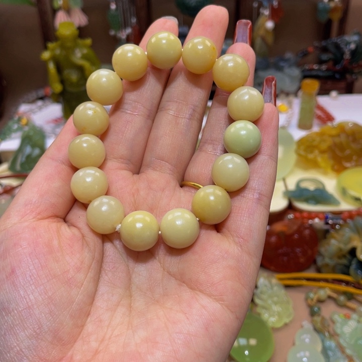 蛇纹石玉手链未镶嵌
