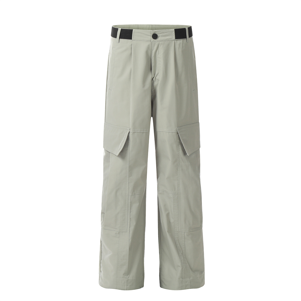 BOBO姐 中性美式复古机能风防风速干宽松阔腿口袋工装休闲裤