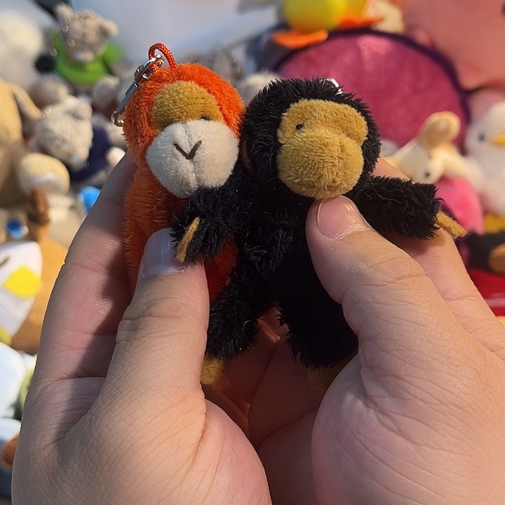 毛绒两只自然星球挂件