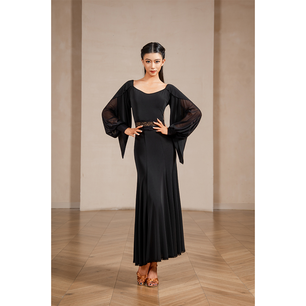 MY781女成人摩登连衣裙带胸垫不带底档--东鑫国标专业舞服