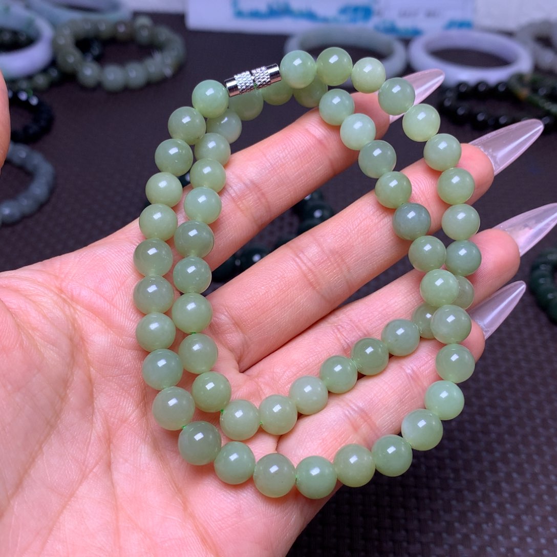 未镶嵌手串和田玉卡8