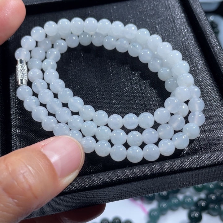 翡翠未镶嵌手链多样性发货自选散珠卡6项链