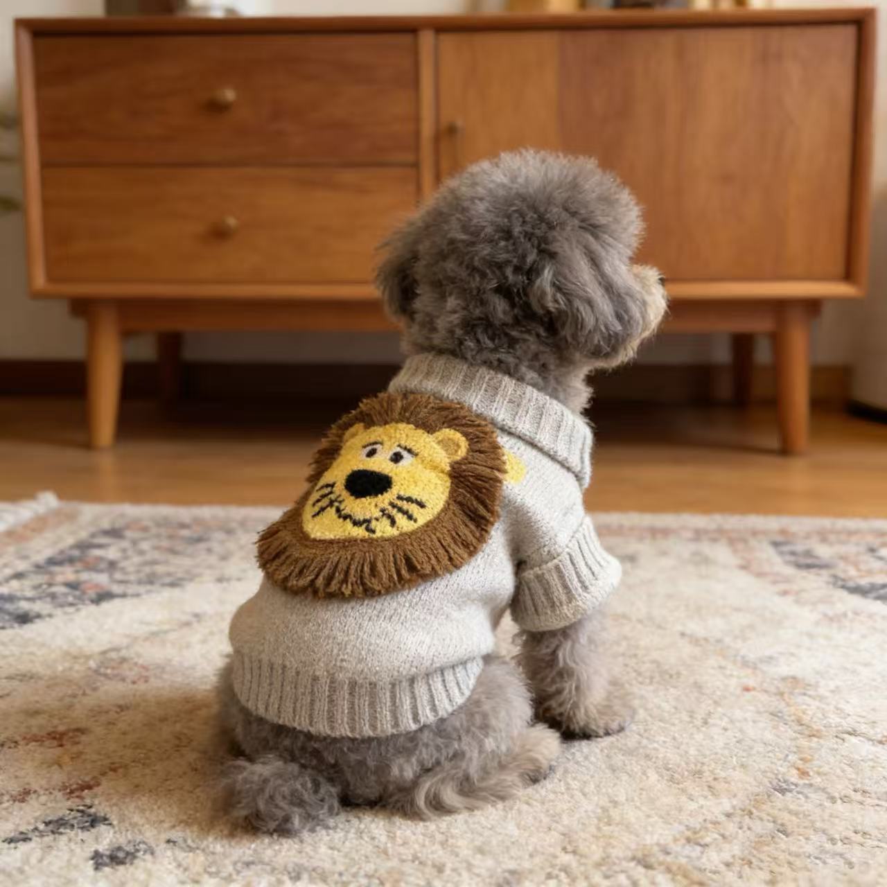 狗狗秋冬狗狗猫咪毛衣宠物狮子头毛线两脚衣泰迪博美幼犬保暖毛衣